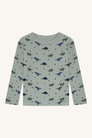 Hust & Claire Langarmshirt HCAbba Dino Wolle/Bambus - Slate Green