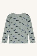 Hust & Claire Langarmshirt HCAbba Dino Wolle/Bambus - Slate Green