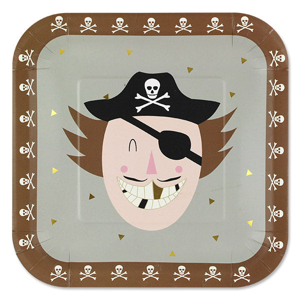 Pappteller Pirat 8 St.