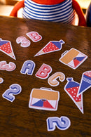 Table Confetti Einschulung, bunt mit Zahlen und Schultüten Tischdekoration Ava & Yves