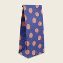 Papiergeschenktüte blau mit rosa Punkten (Set mit 6 Tüten)