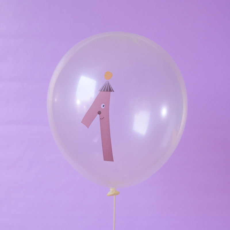 Ballons mit Zahl “1” aus 100% Naturkautschuk
