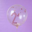 Ballons mit Zahl “2” aus 100% Naturkautschuk