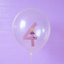 Ballons mit Zahl “4” aus 100% Naturkautschuk