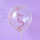 Ballons mit Zahl “5” aus 100% Naturkautschuk