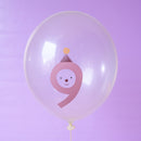 Ballons mit Zahl “9” aus 100% Naturkautschuk