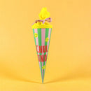 Schultüte mit Streifen grün/rosa/neon-rosa, 35cm Schultüte Ava & Yves