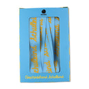 Geschenkband-Set „Schulkind“: Band 20mm in türkis mit Schrift in gelb und 2 Bänder 5mm gelb/mint, je 3m