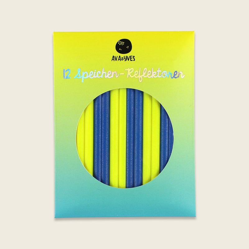 Speichenreflektoren neongelb/blau