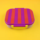 Brotdose / Lunchbox, Stripes violett/rot/flieder Brotdosen Ava & Yves