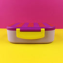 Brotdose / Lunchbox, Stripes violett/rot/flieder Brotdosen Ava & Yves