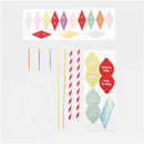 Kuchendekoration Happy Birthday pastell