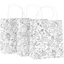 Paper Poetry Papiertüten zum Ausmalen Activity Colouring 18x21cm 3 Stück Geschenktüten Rico