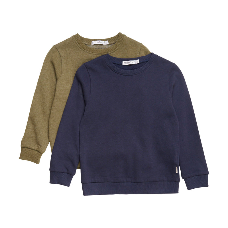 Minymo Sweatshirt Doppelpack Dark Olive