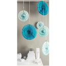Wabenpapier Blumen Aqua 3 Stück Wabenbälle Rico