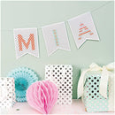 Wabenpapier Blumen Aqua 3 Stück Wabenbälle Rico
