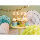 Wabenpapier Blumen Aqua 3 Stück Wabenbälle Rico