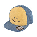 maximo KIDS GIRL-Cap, terry smile snap-back Verschluss - blue washed Mütze Me & my Mum