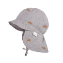 maximo BABY-Schildmütze, Nackenschutz, Musselin - graumeliert-auto Mütze Maximo