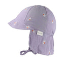 maximo BABY-Schildmütze, Nackenschutz, Musselin - flieder-margerite Mütze Maximo