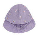 maximo BABY-Schildmütze, Nackenschutz, Musselin - flieder-margerite Mütze Maximo