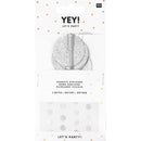 YEY! Let's Party Genähte Girlande Kreise 3,8cm Glitter-silber 2m Girlande Rico
