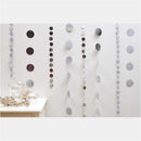 YEY! Let's Party Genähte Girlande Kreise 3,8cm Glitter-silber 2m Girlande Rico