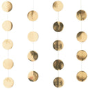 YEY! Let's Party Genähte Girlande Kreise 3,8cm Matt-silber 2m Girlande Rico