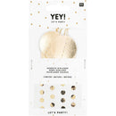 YEY! Let's Party Genähte Girlande Kreise 3,8cm Matt-silber 2m Girlande Rico