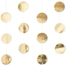 YEY! Let's Party Genähte Girlande Kreise 8cm Matt-gold 1,7m Girlande Rico