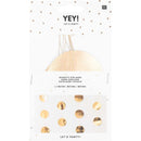 YEY! Let's Party Genähte Girlande Kreise 8cm Matt-gold 1,7m Girlande Rico