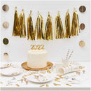 YEY! Let's Party Genähte Girlande Kreise 8cm Matt-gold 1,7m Girlande Rico