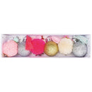 Pompon- und Kugel-Anhänger neon-pastell 6 Stück Kugeln Rico