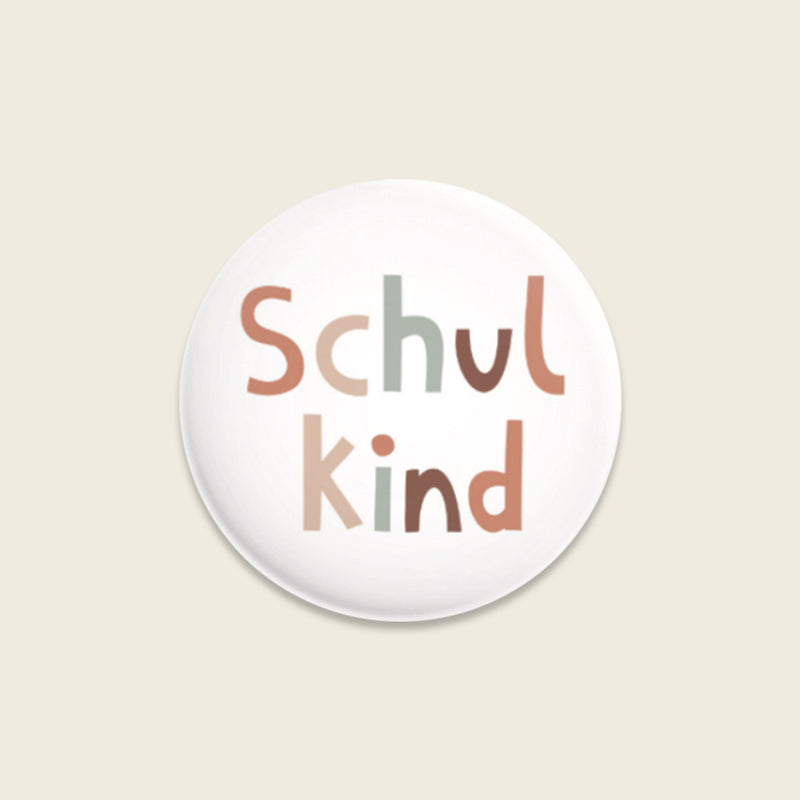Button Schulkind rose/mint