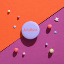 Button “Schulkind”, flieder/rosa