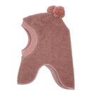 maximo GOTS MINI-Schlupfmütze Wollfleece, Pompons, Jerseyfutter