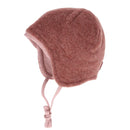 maximo GOTS BABY-Mütze, Wollfleece Jerseyfutter, Bindeband