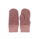 maximo GOTS MINI-Fausthandschuhe Daumen, Wollfleece, Strickbund