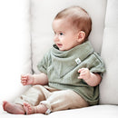 maximo GOTS BABY-Tuch, Musselinstoff Futter - frostgrün Halstuch Maximo