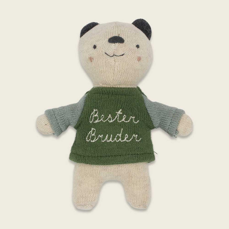 Bär “Bester Bruder” mit Shirt in grün/eisblau