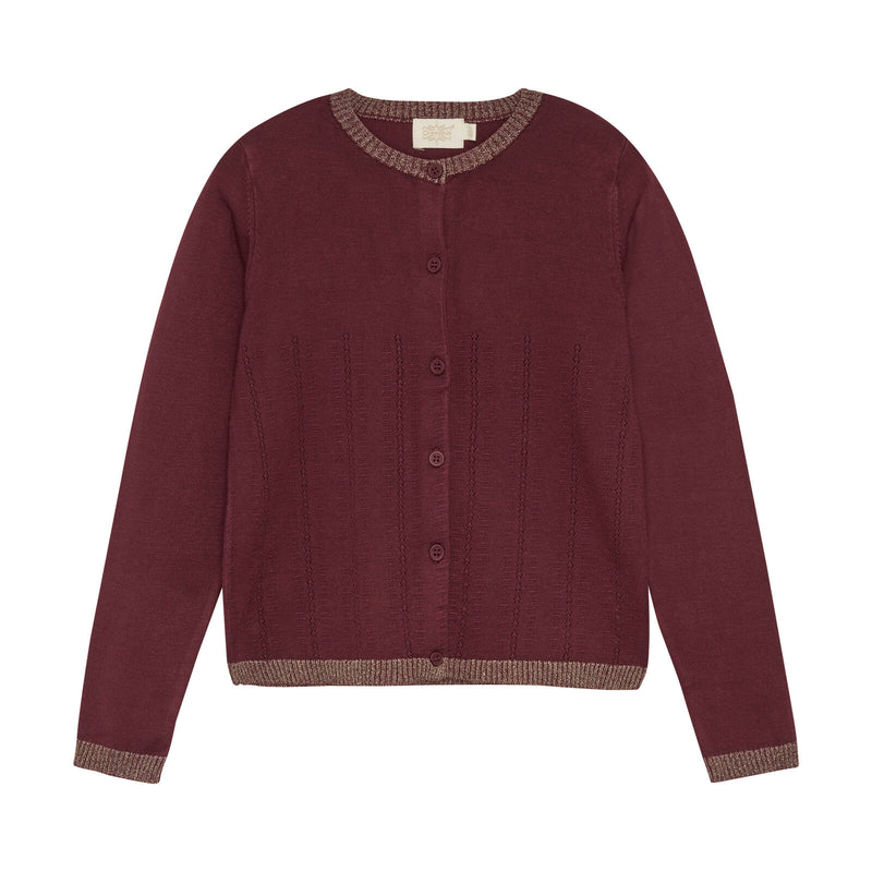 Creamie Strickjacke Pointelle - Tawny Port