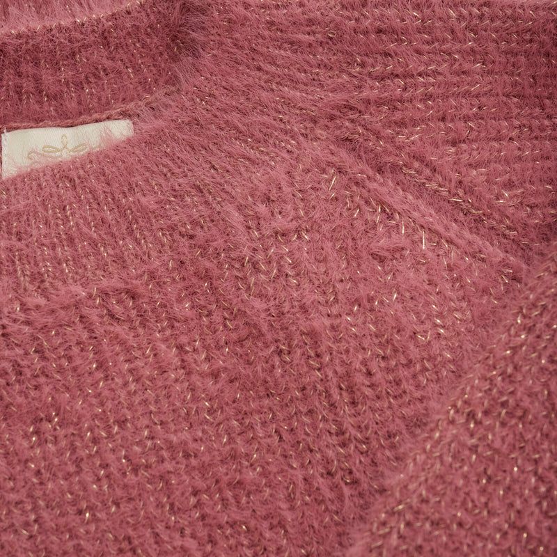 Creamie Flauschpullover Glitzer Mesa Rose