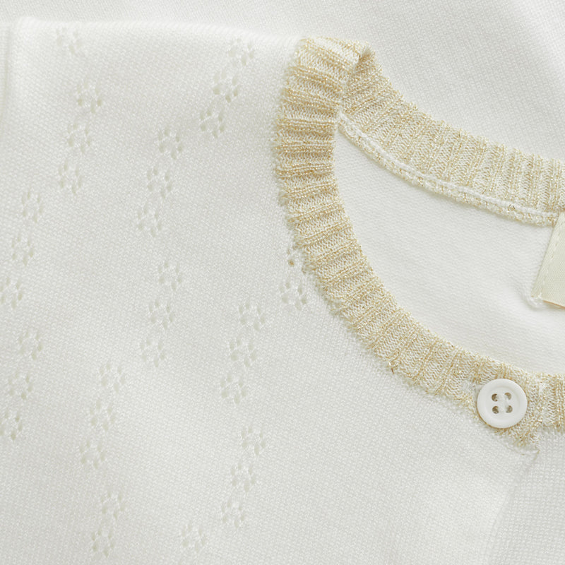 Creamie Strickjacke Pointelle - Cloud