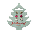 Holiday Pleather Tree Clip-On Ohrringe