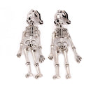 Spooky Scary Skeleton Clip On Ohrringe