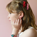 Weihnachts-Clip-Ohrringe