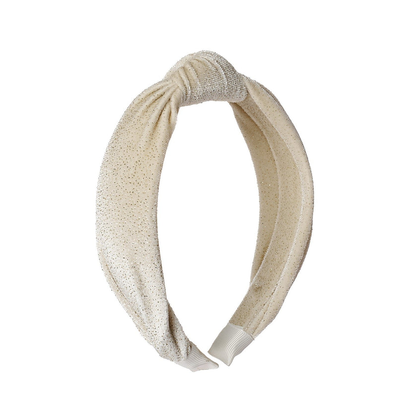 Glitzerndes Samt-Stirnband mit Knoten