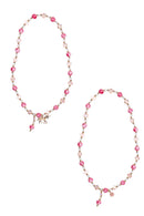 Boutique Pink Kristall Halskette sortiert