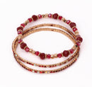 Boutique Ruby Red Armband Set