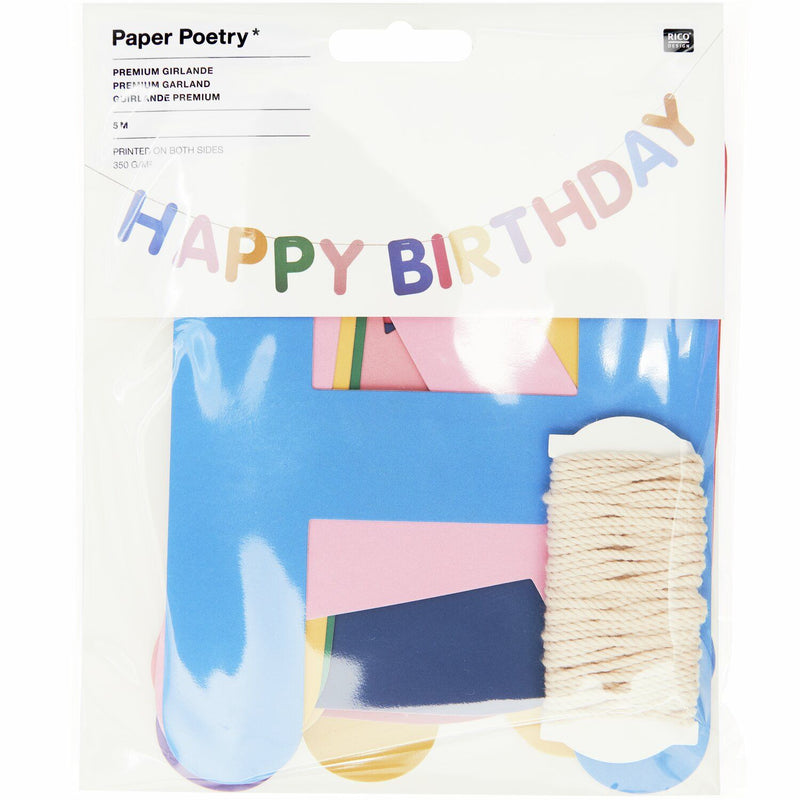 Girlande Happy Birthday Magic Rainbow 5m